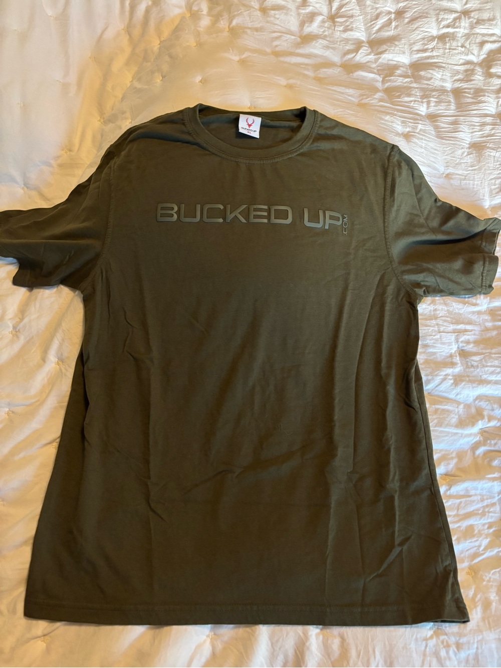 Bucked Up Men’s Short Sleeve Crew Tee in Olive